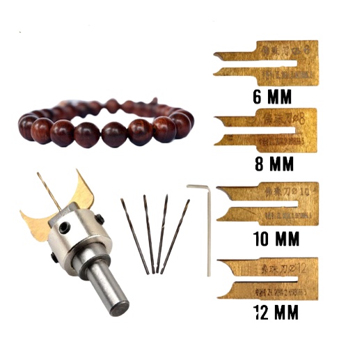 Mata Bor Tasbih Kayu Bulat DIY Beads Drill Bit 4set Ukuran 1 6 mm, 8 mm, 10 mm, 12 mm