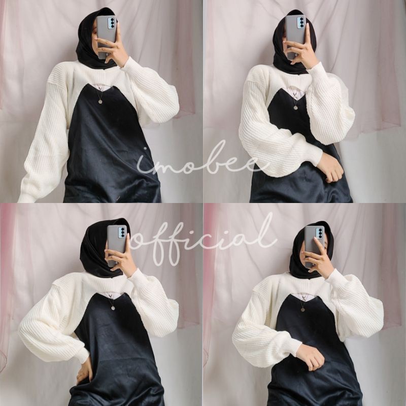 SECKER CROP RAJUT 7 GETT OVERSIZE // CROP BALERO ATASAN // BAJU RAJUT KOREA