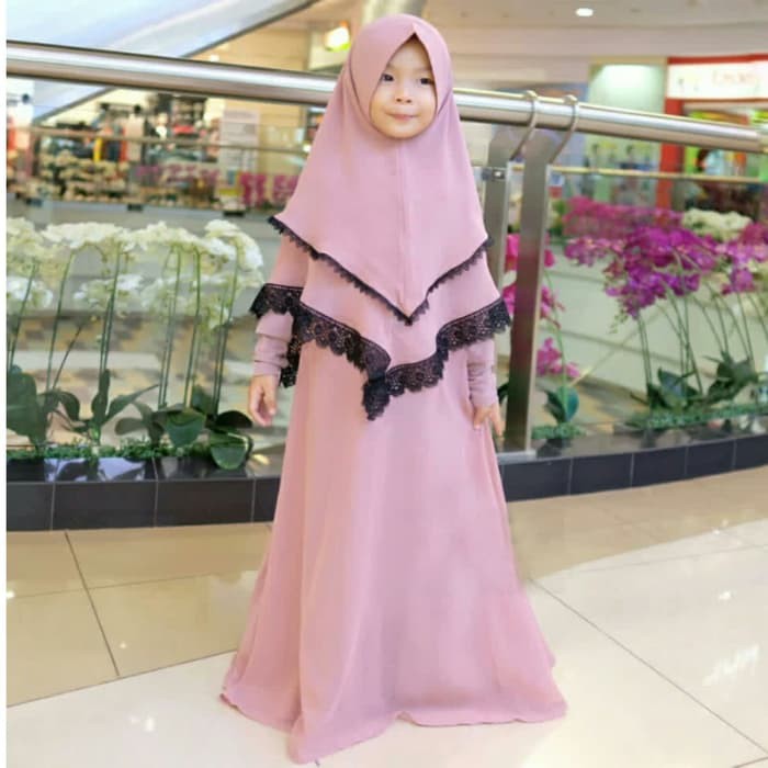 [Syari Anak Gempi SW] gamis anak muslim wolly crepe var color