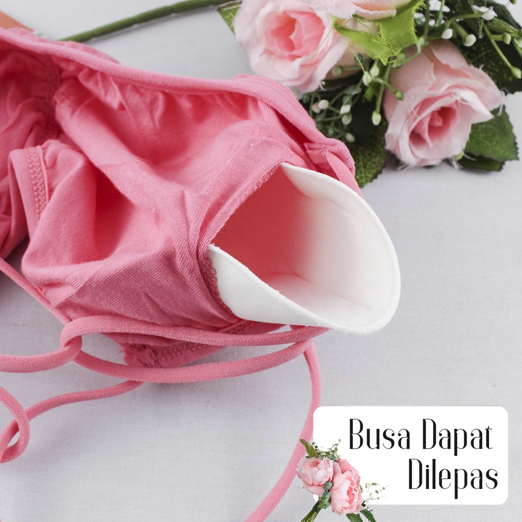 Bh Bra Kemben Import Sexy Bahan Katun Tanpa Kawat Busa Tipis Tanpa Tali