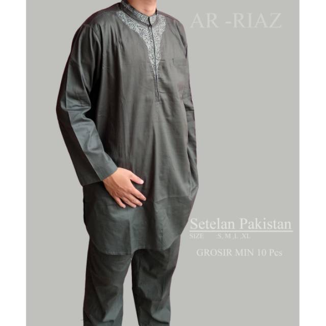 BAJU MUSLIM PRIA DEWASA Setelan Gamis Pria Bordir Warna BAJU MUSLIM PRIA DEWASA Setelan Gamis Pria Bordir Warna