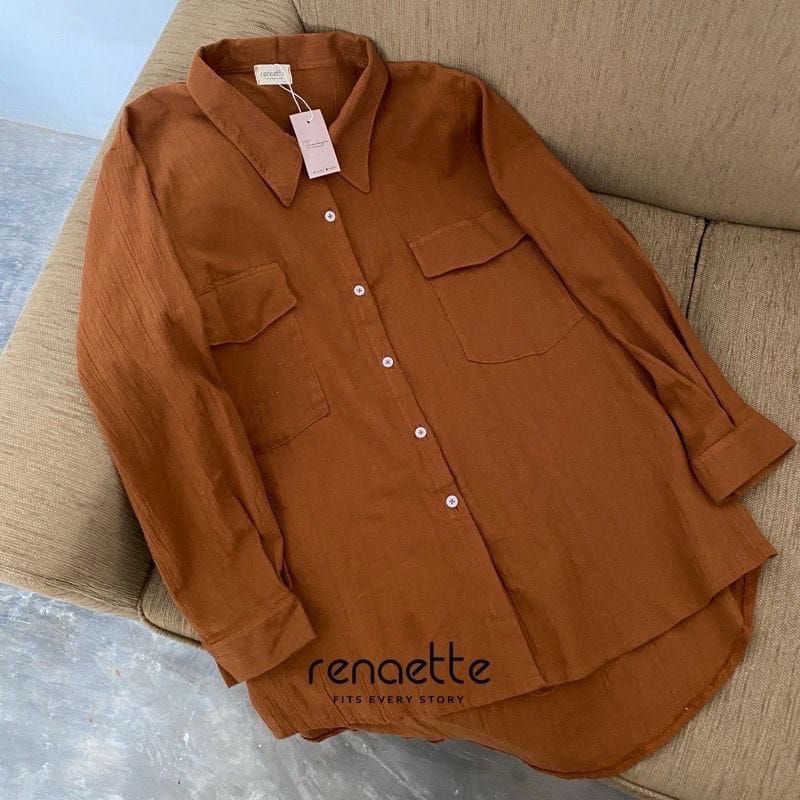 OVERSIZE SHIRT KEMEJA BAJU ATASAN WANITA KEKINIAN BAJU KEMEJA WANITA
