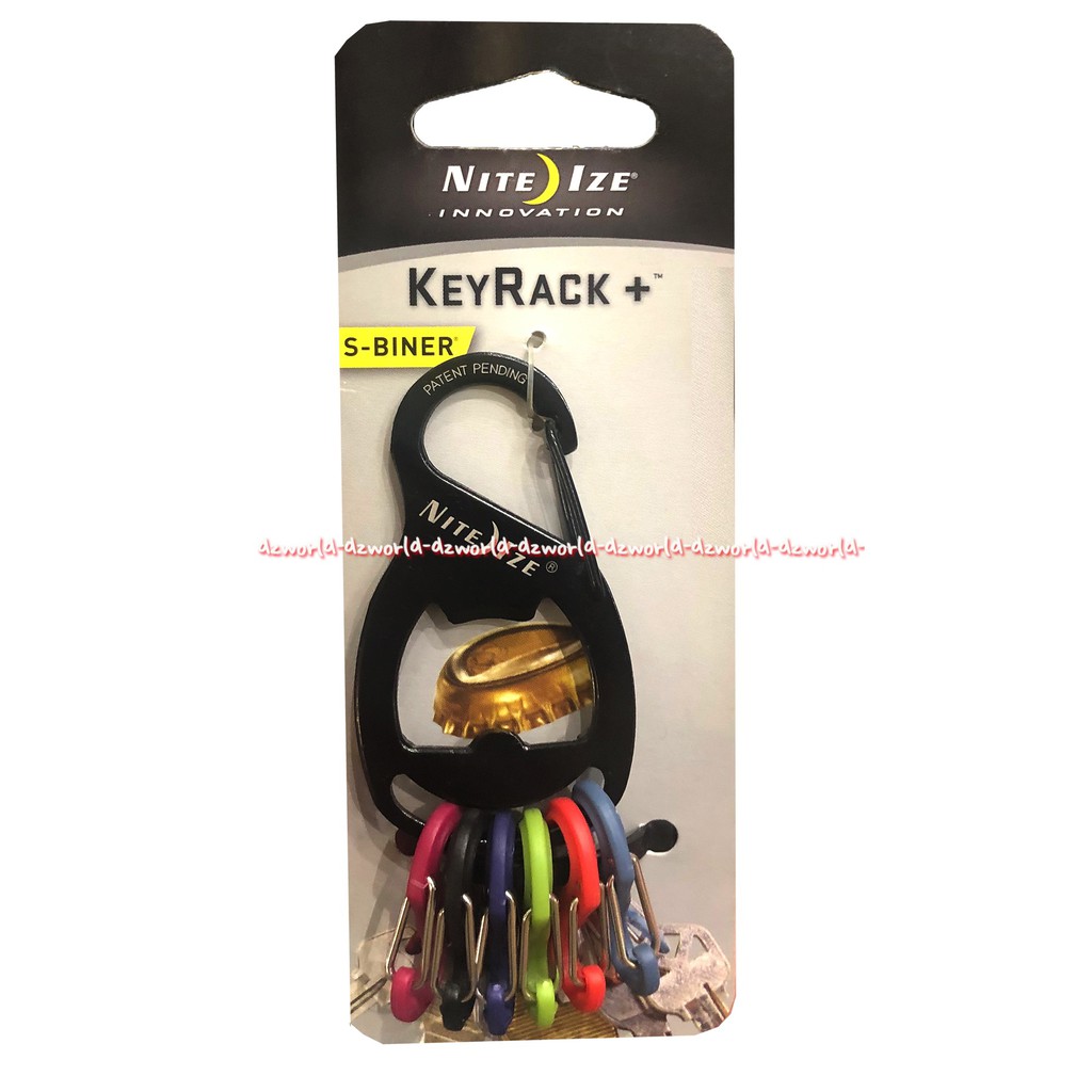 Nite Ize Keyrack Locker Gantungan Kunci Keyrack dengan Pembuka Botol 6gantungan