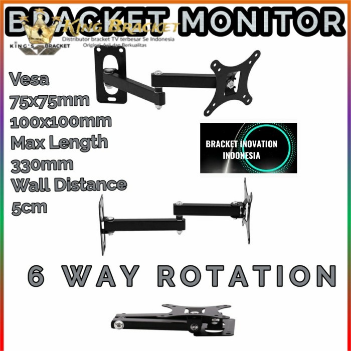 BRAKET/BRACKET MONITOR/TV 14 15 17 19 20 22 24 27&quot; MAX 30&quot;