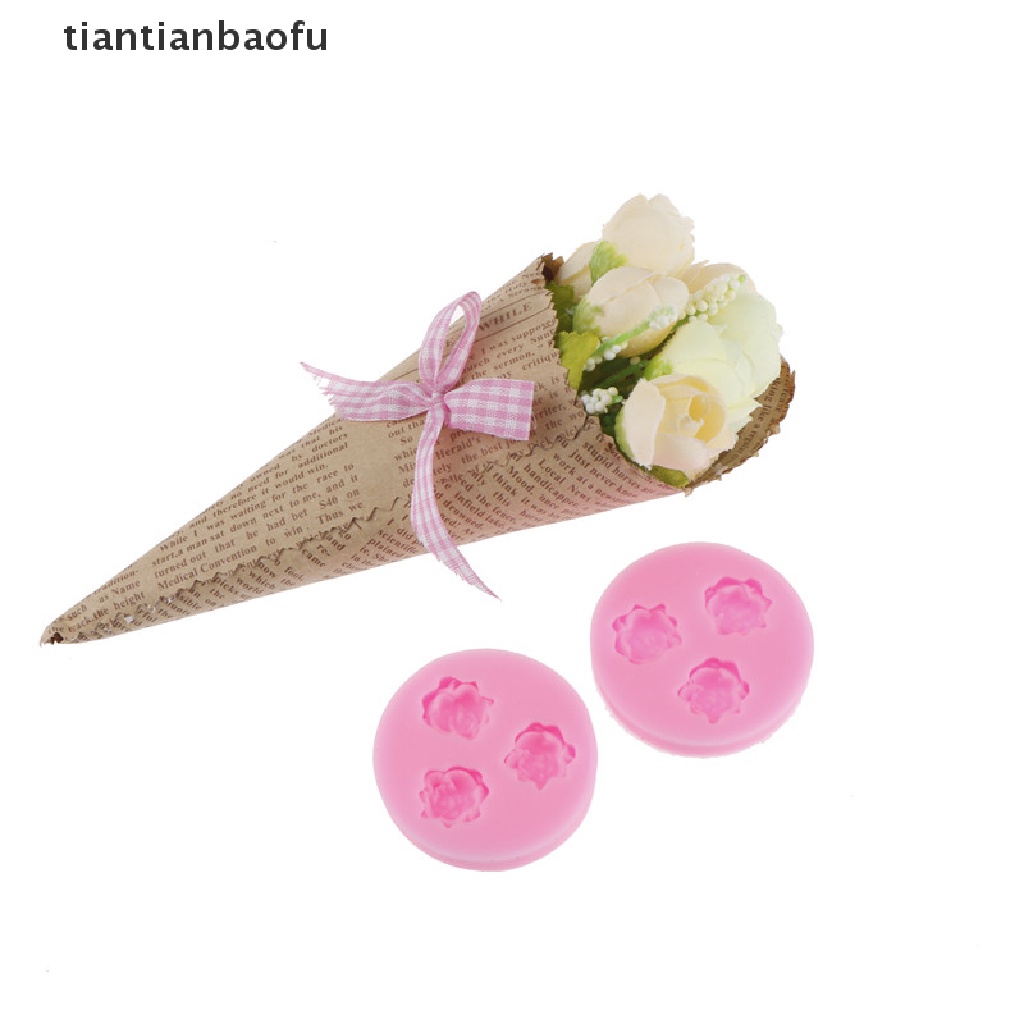 [tiantianbaofu] 3d rose flower silicone fondant mold cake decor chocolate sugar craft baking mold Boutique