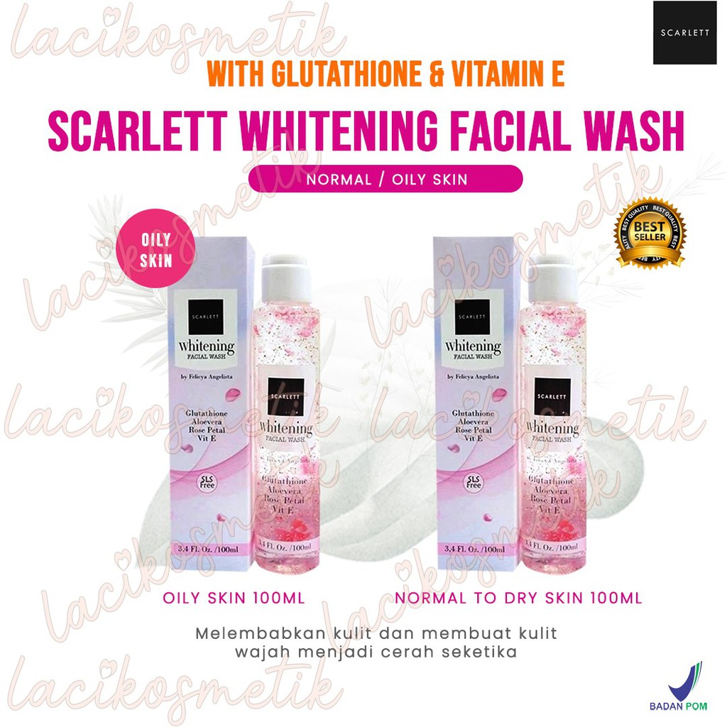 ✨LACIKOSME✨ SCARLETT WHITENING FACIAL WASH - SABUN WAJAH SCARLETT