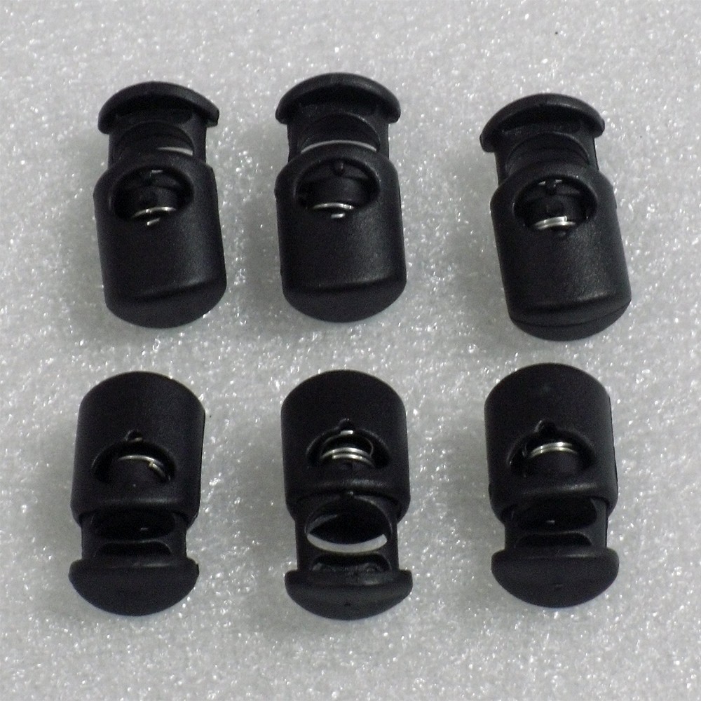 GROSIR Stopper tabung hitam serut Tali jaket jumper hoodie pipih strap aksesoris masker