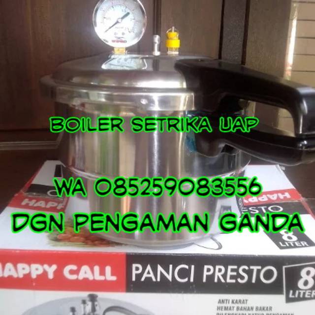 Boiler setrika uap dr panci presto gas untuk laundry