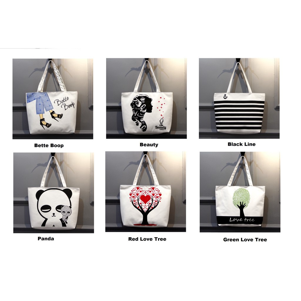 IRT 027 - Big Printed Canvas Totebag