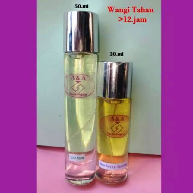 Parfum Vanilla Coklat 50ml, wangi tahan > 12.jam, bibit import
