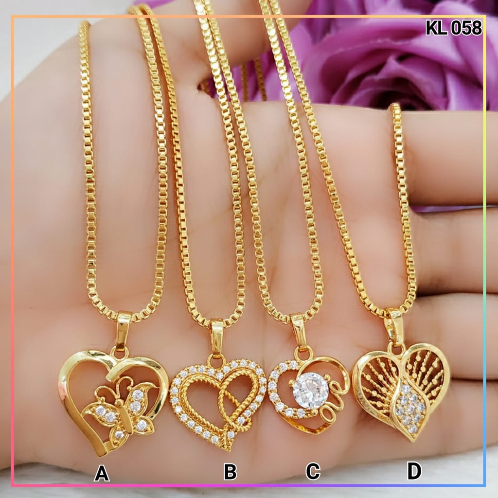 Kalung xuping kalung dewasa liontin love Itali lapis emas gold KL 058