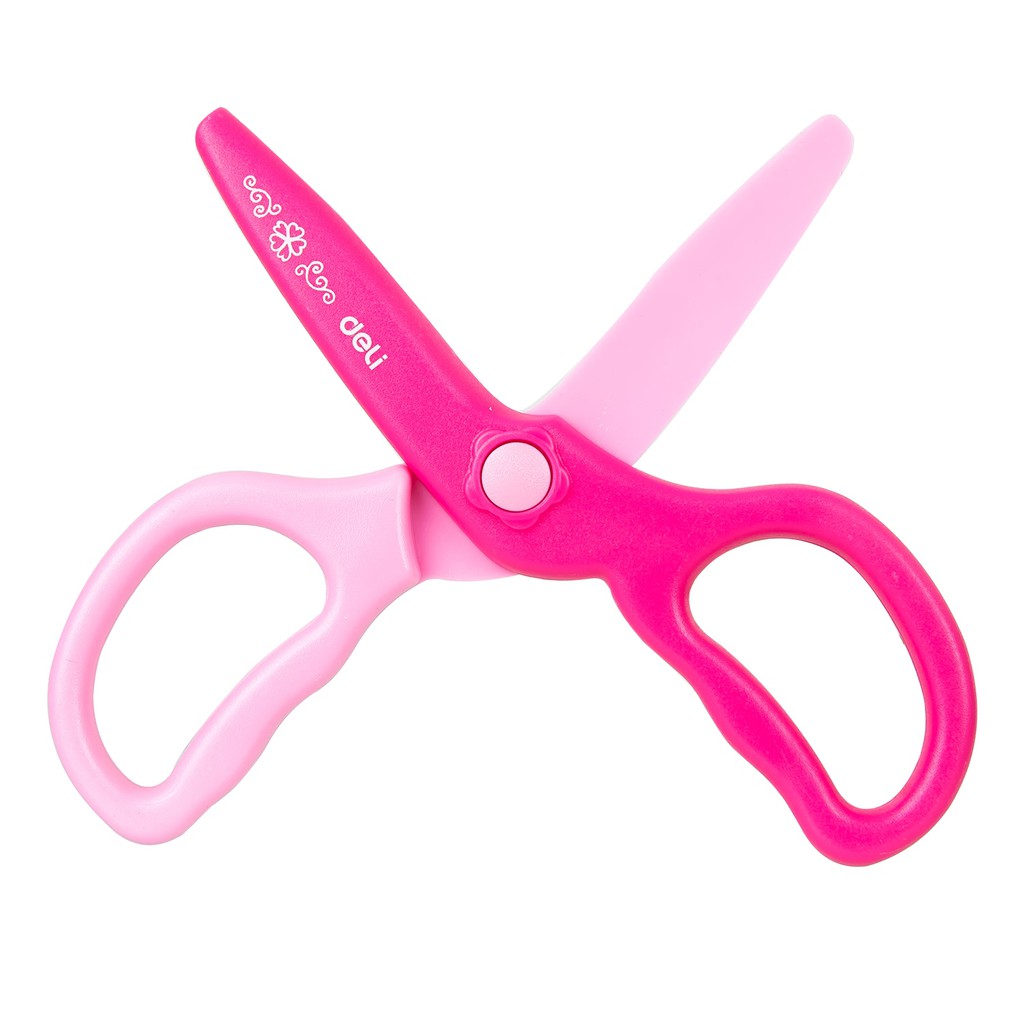 HAPPY TIME DELI GUNTING NEON BAHAN PLASTIK 120mm UNTUK ANAK AMAN PLASTIC SCISSORS GUNTING KERTAS ALAT TULIS KERAJINAN TANGAN SEKOLAH E6067