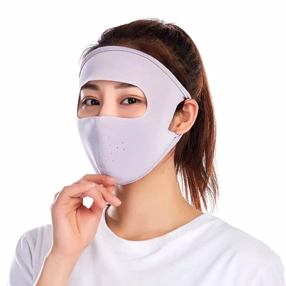 SO Masker pelindung wajah full anti debu polusi sepeda bahan anti UV sinar matahari