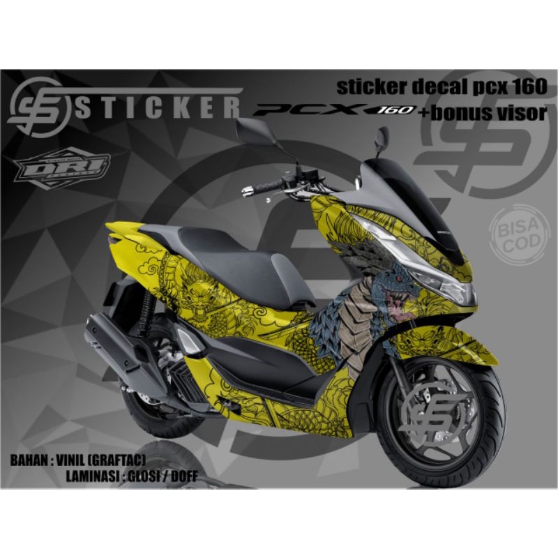 STICKER DECAL VARIASI MOTOR HONDA PCX NEW 2021