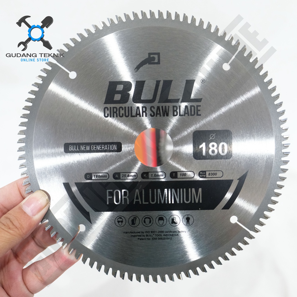 Mata Pisau ALUMINIUM 7&quot; Circular Saw BULL 80T 100T 25mm - Mata Gergaji Circle 7 Inch 80T 100T Circular Saw Blade