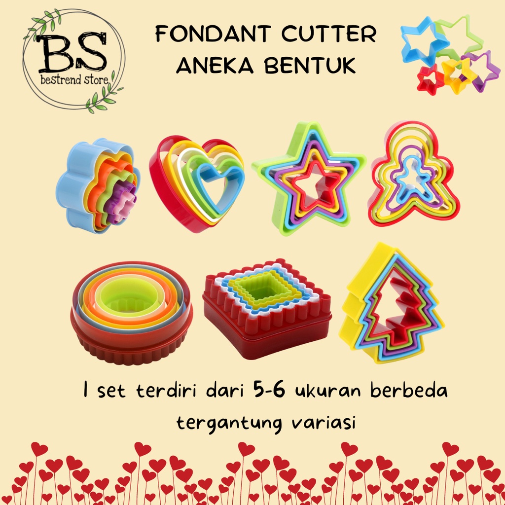 Cookies Cutter Plunger Cetakan Bento Untuk Dekorasi Kue Donat Fondant Kotak Hati Bunga Ginger Bintang Cemara Bulat