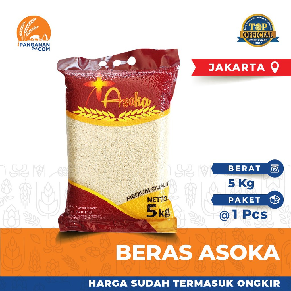 

Beras Asoka 5 Kg (Harga HET + Ongkir)