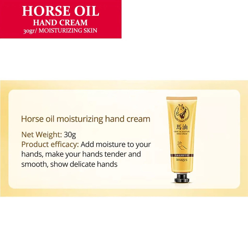 BEAUTY JAYA - Images Horse Oil Repair Hand Cream Anti-Aging Soft Hand Whitening Moisturizing Nourish