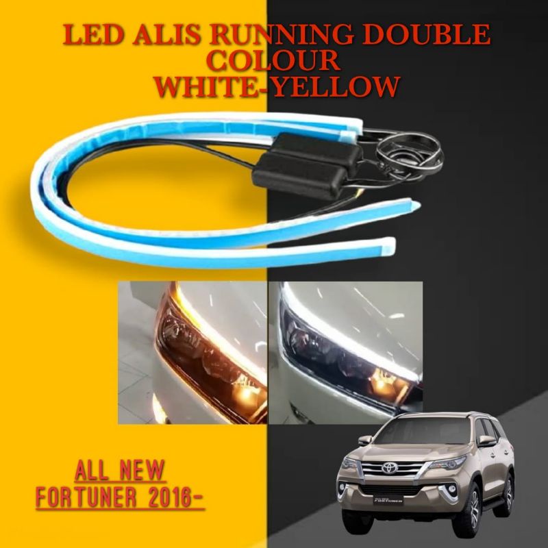 LED ALIS RUNNING DOUBLE COLOUR MOBIL ALL NEW FORTUNER 2016-