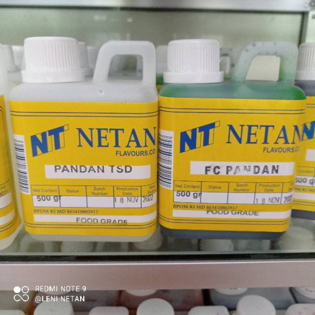 NETAN PANDAN HIJAU PAKET 500 GRAM VANILI WARNA HIJAU UNTUK MARTABAK