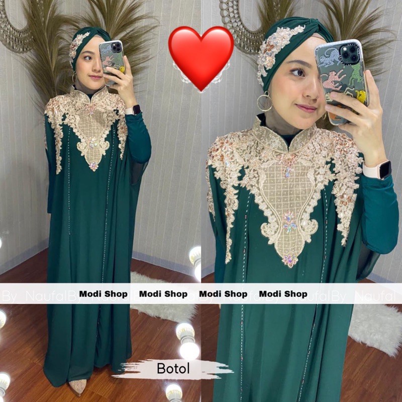 REAL PICT Dress Kaftan BISA COD Kaftan Wanita Kondangan Kaftan Wanita Terbaru 2022 Kaftan Wanita Ele