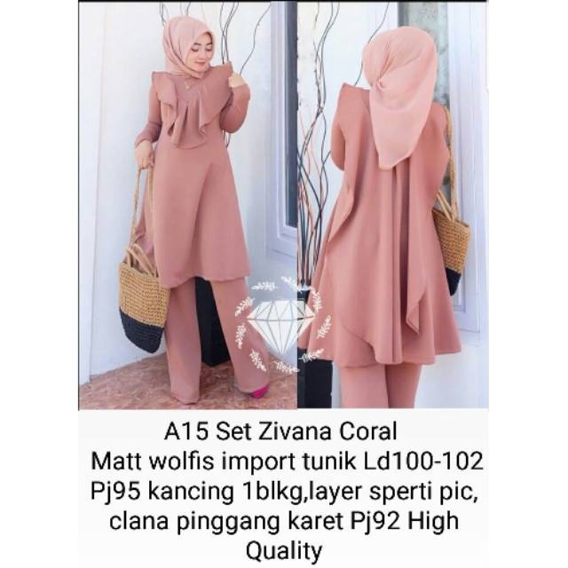 Set zivana gamis murah