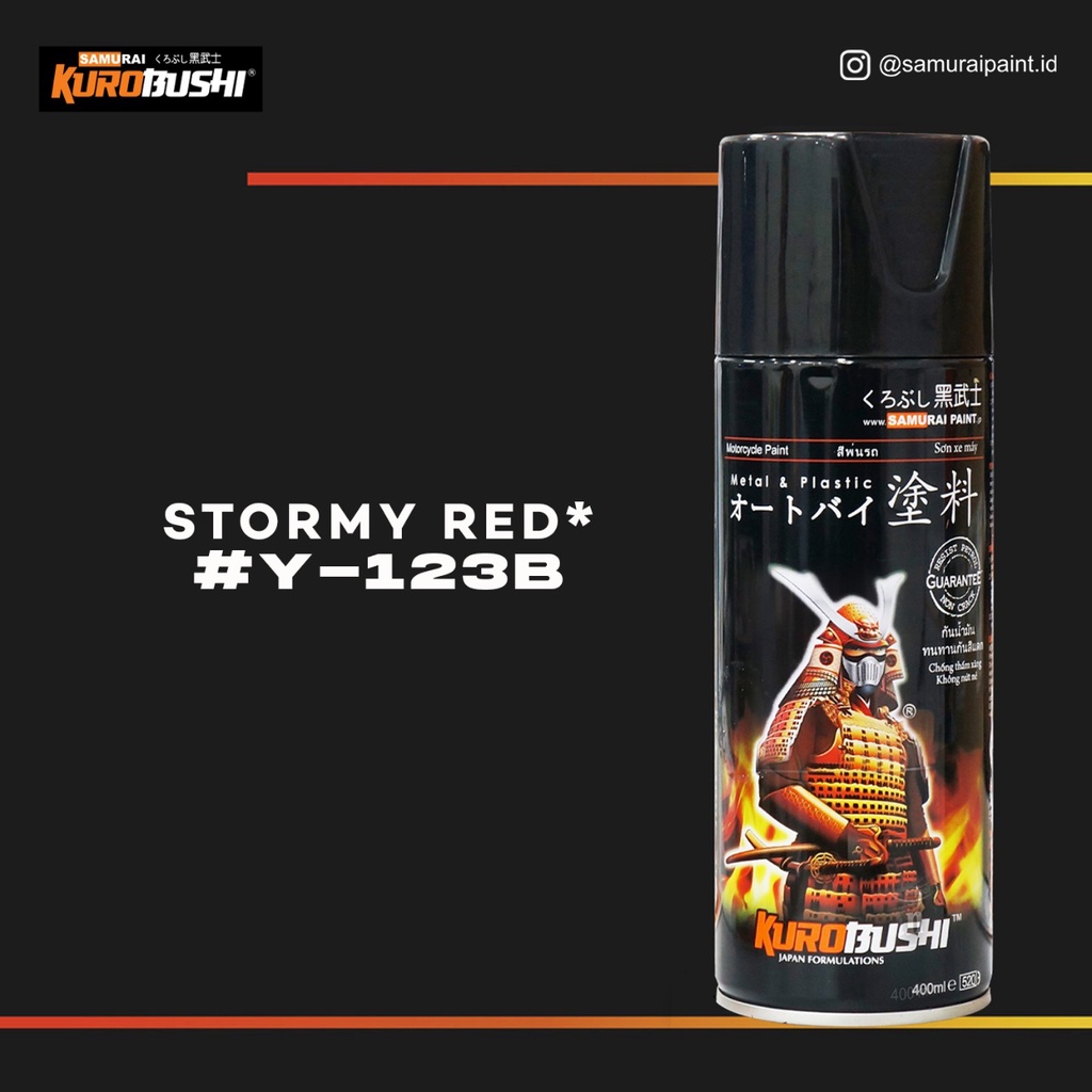 Samuraipaint, Stormy Red Y123-B Cat Aerosol Kualitas Kompresor