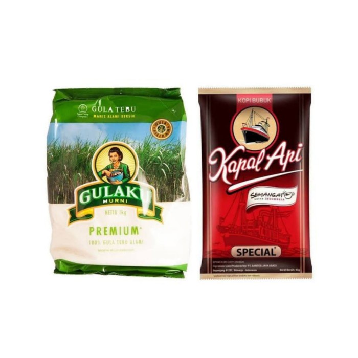 

Gulaku Hijau 1kg + Kapal Api 30 gr
