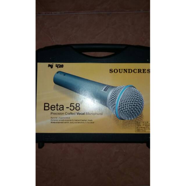 Mic vocal soundcrest beta -58 plus kabel