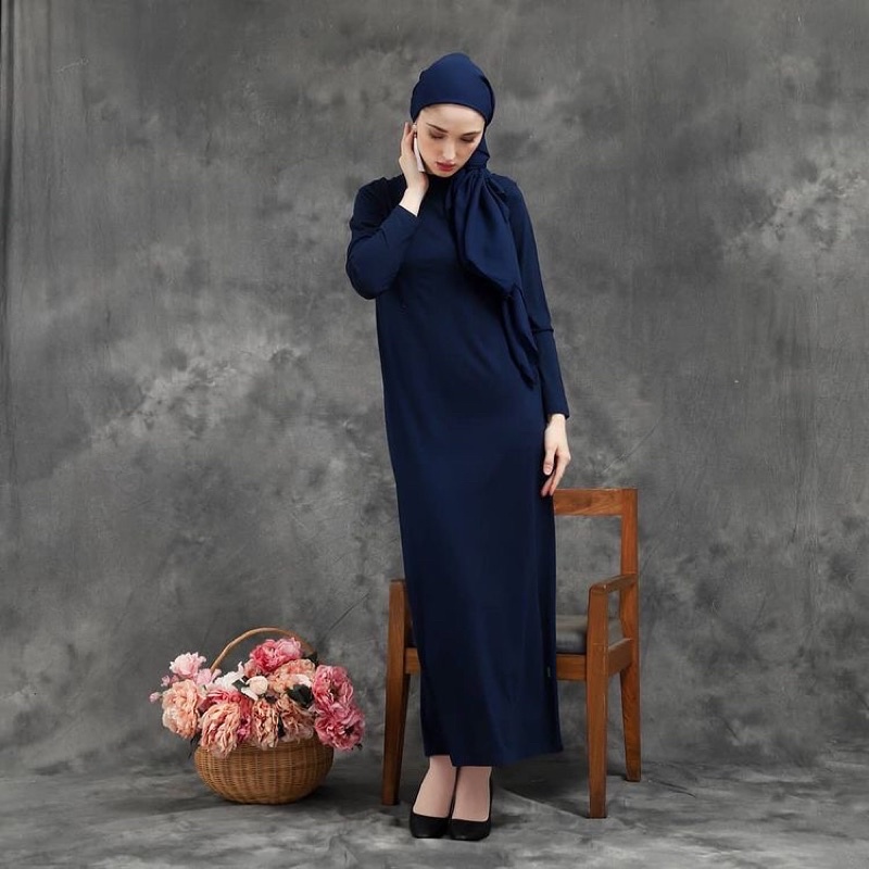 Manset Gamis Lengan Panjang Turtleneck | Inner Dress Longsleeve Turtleneck Kaos Rayon Premium | Inner Dress Bumil Maternity
