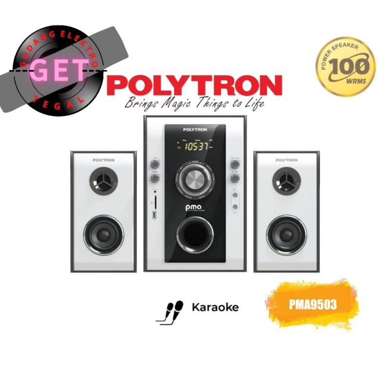 SPEAKER AKTIF/MULTIMEDIA POLYTRON PMA9503 [BAZZOKE] EXTRA BASS-BULETOOTH SPEAKER (KOTA TEGAL)