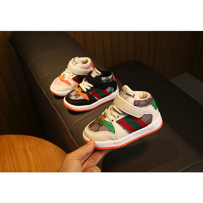 Bestseller Sepatu Sneakers SEMI BOATS Anak Anak Laki Prempuan GUCCI tapak OREN