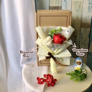 Buket Bunga Mawar Sabun Premium Hadiah Valentine Pacar