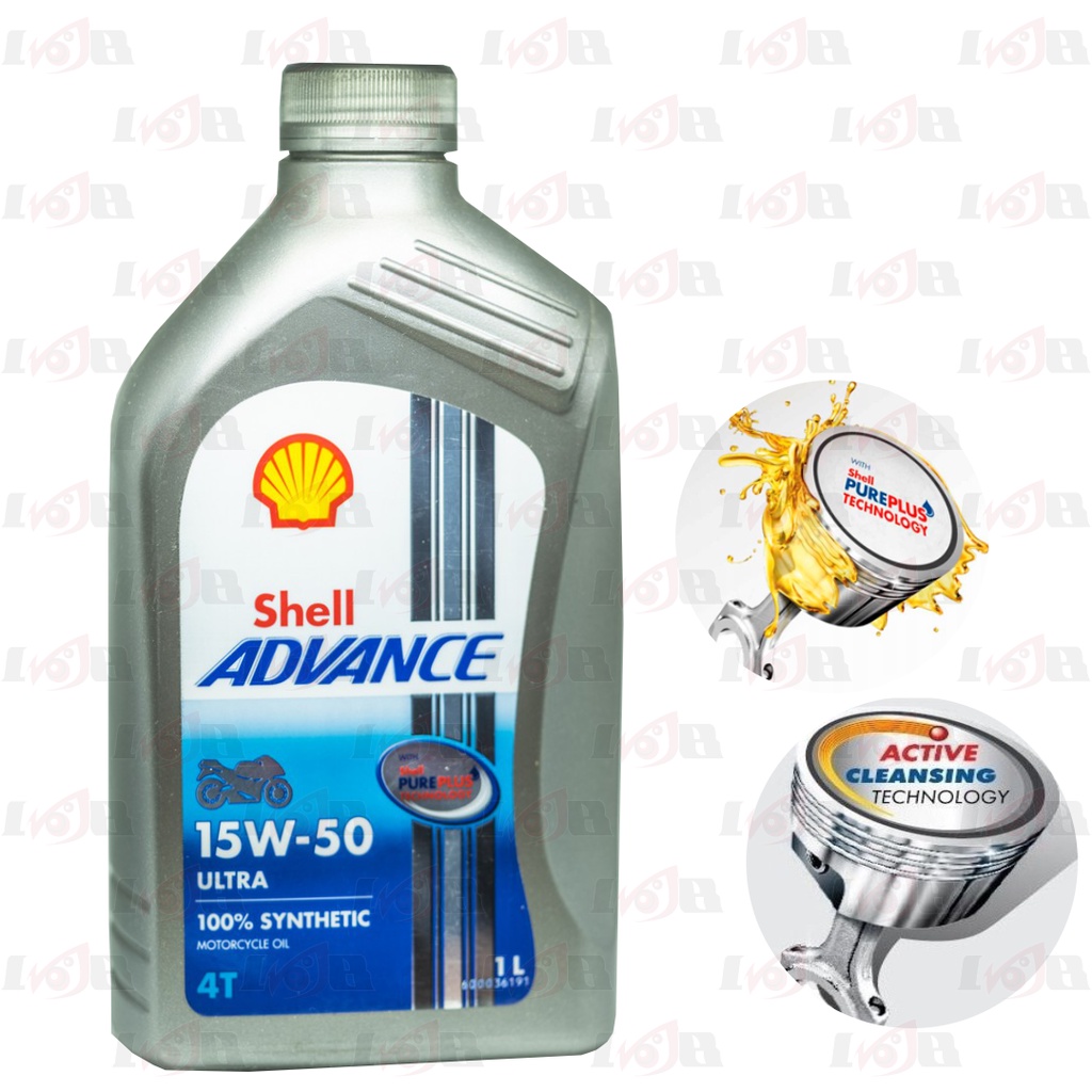 Oli Shell Advance Ultra Full Synthetic 15w50 1L Motor Sport 4T Bebek Premuim Import Thailand 100 %