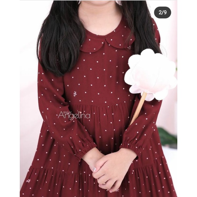 Atelier Angelina (Little Bella) Polkadot Maroon
