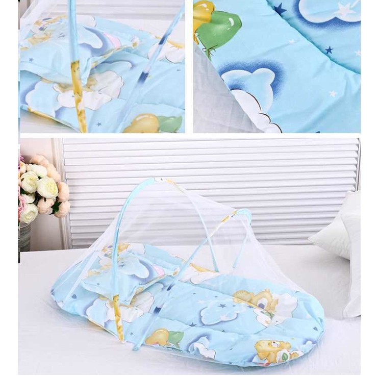 HIPPO LAND kasur Lipat Kelambu Bayi / kasur Kelambu set / tempat tidur bayi beserta kelambu 156-157