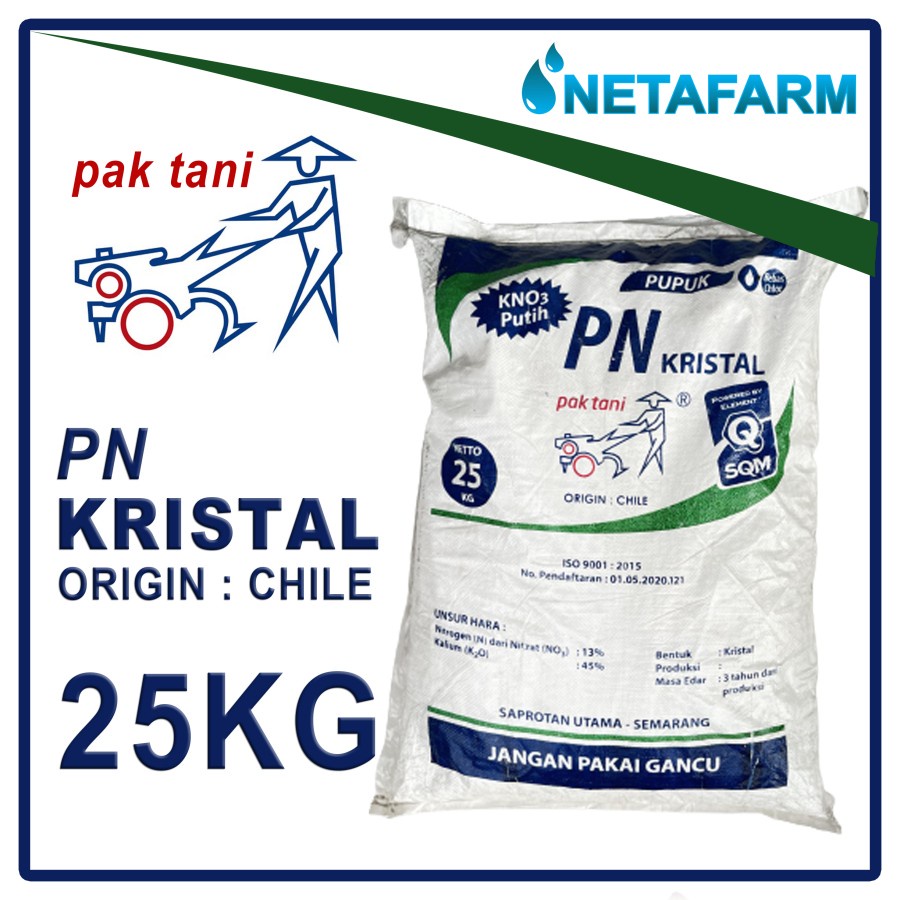 Pupuk KNO3 Putih PN KRISTAL PAK TANI Kemasan karung 25kg