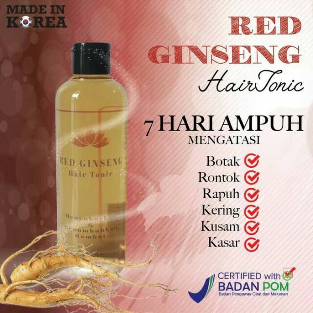 Red Ginseng Korea HairTonic Original BPOM