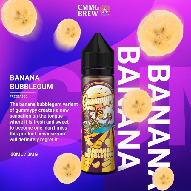 Cmw Gummypy banana 3mg 60ml liquid vape vapor