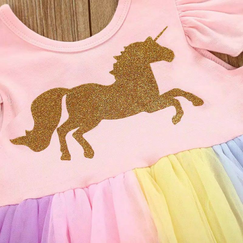 Ready Dress baby Girl Unicorn Dress tutu unicorn 12-18m import quality