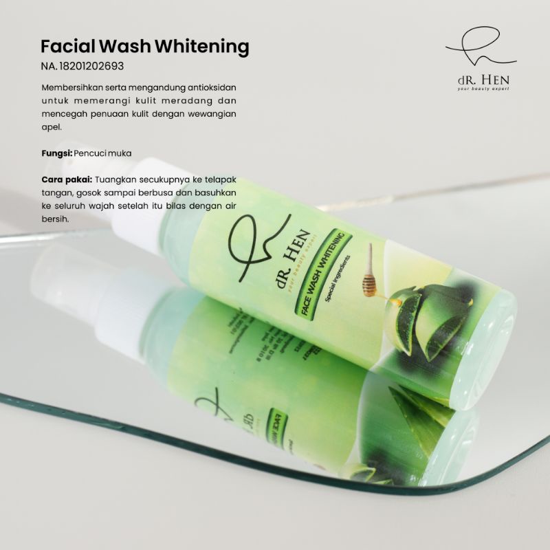 DR HEN FACIAL WASH ACNE & FACIAL WASH WHITENING SKINCARE AMAN SKINCARE BPOM SKINCARE ALAMI