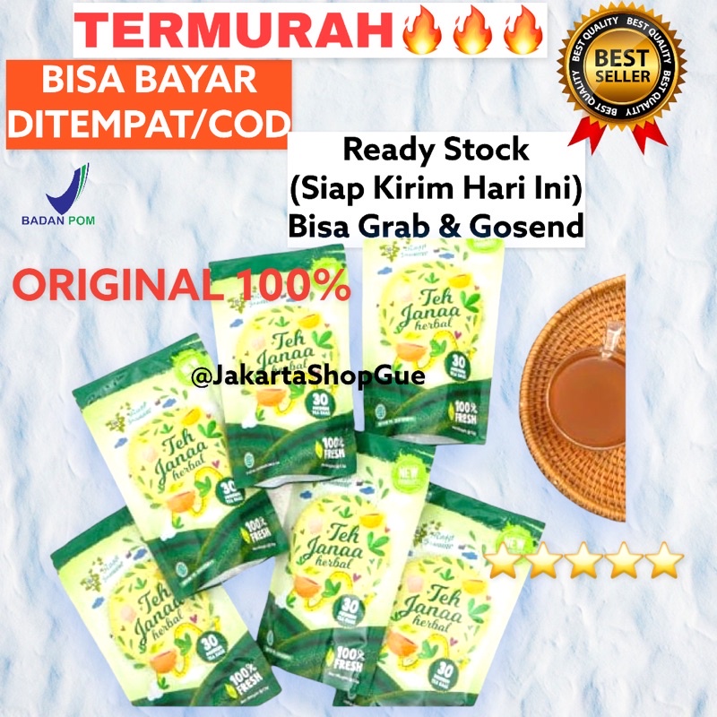 TERLARIS Teh Janaa Teh Janna Teh Janah Janaah Tea TEH Janaa Janna Jana Jannah TEH JannaHerbal Teh Herbal Pelangsing Alami Aman BPOM Asli ORIGINAL Obat Penurun Berat Badan Tea Herbal Detox