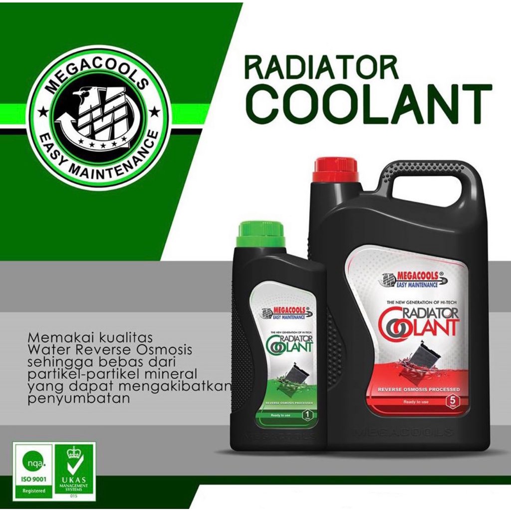 Megacools Radiator Coolant 1L Air Radiator Hijau