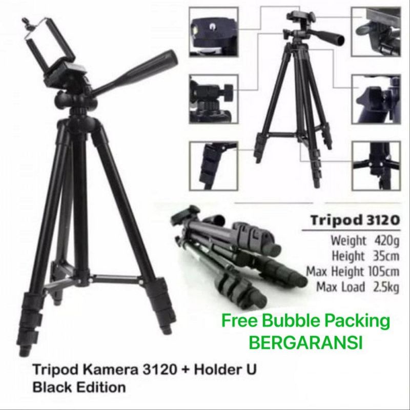 Tripod 3120 Holder U Kaki Stabilizer 1 Meter /tripot