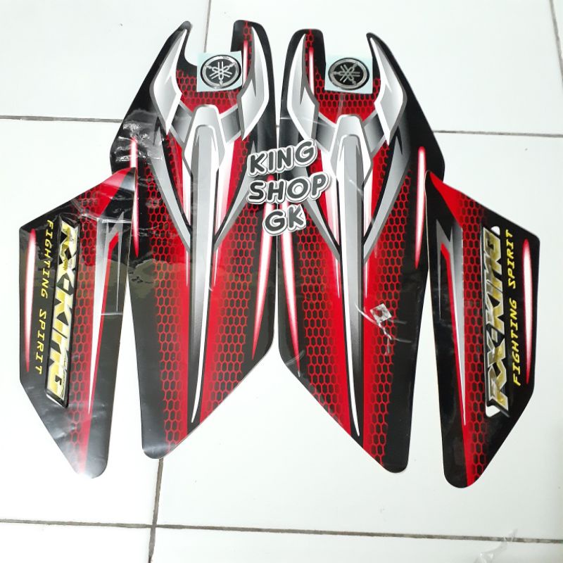 striping emblem rx king rxking 2007 merah komplit