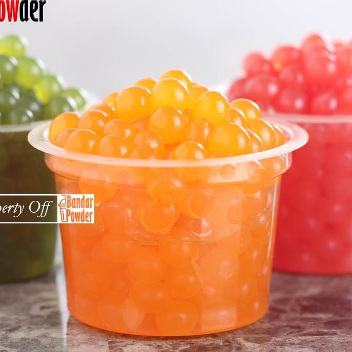 

>_96 Popping Boba Mango 500gram - Poping Boba Produksi Lokal halal - Bandar Powder TERLAKU..!!