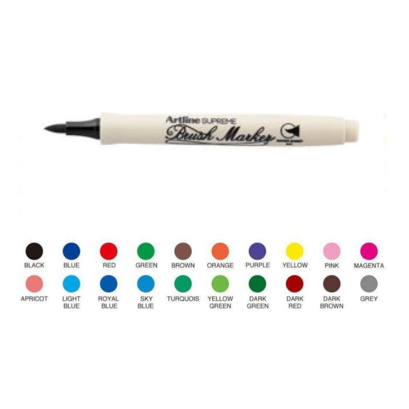 

Artline Supreme Brush Marker / Art Calligraphy Lettering Coloring Pen