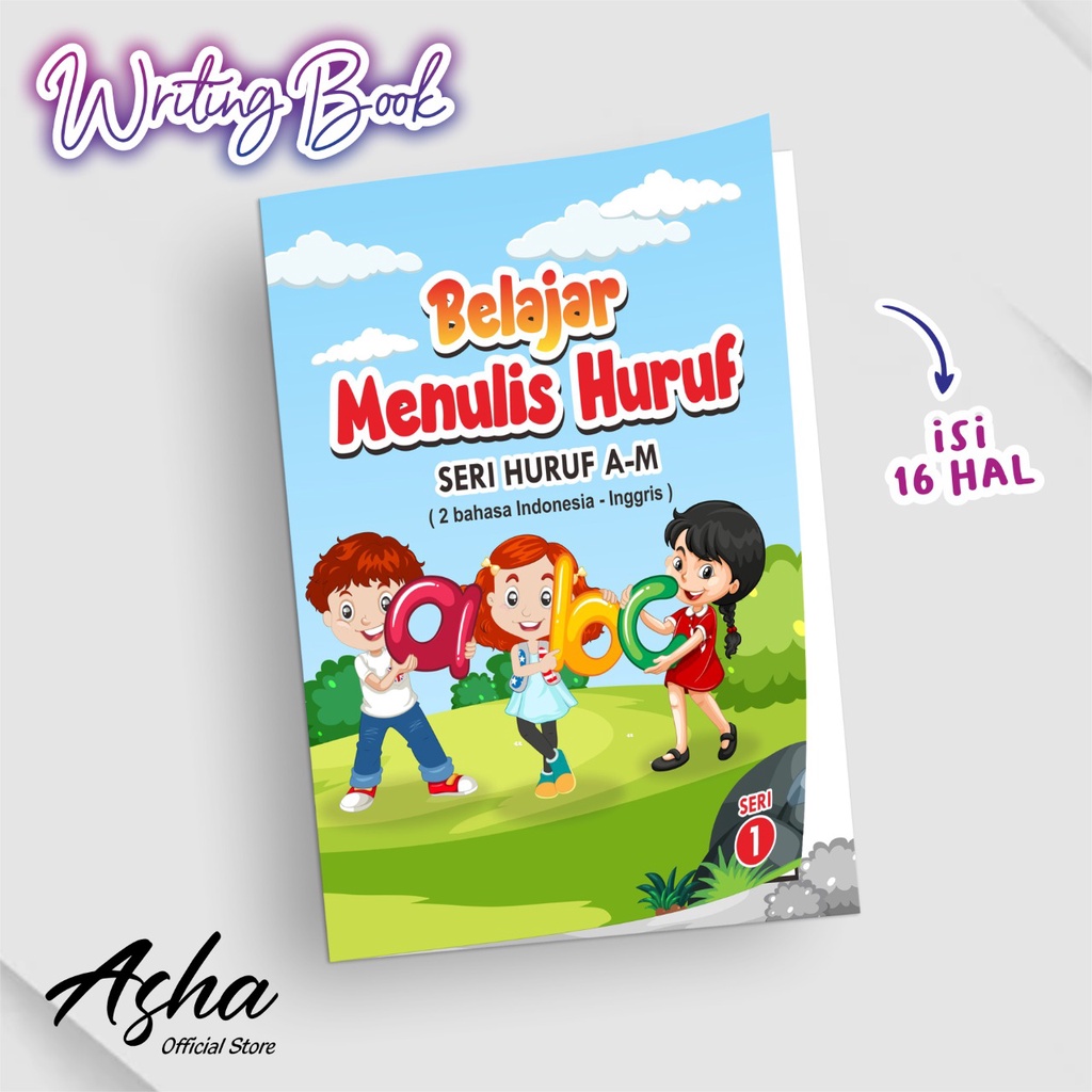 

BUKU ANAK - BUKU MENULIS HURUF SERI 1 A-M - BUKU EDUKASI ANAK PAUD TK MURAH