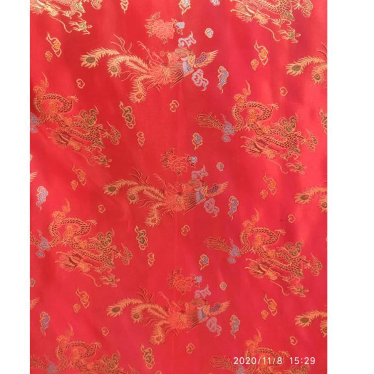 Sthok LAg's Kain Cheongsam Chongsam Cina Motif Naga Bunga Koin |H3X006 ..,