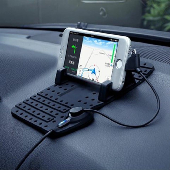 Car Holder DashBoard Plus cable Android &amp; Iphone - Dudukan Mobil Stand